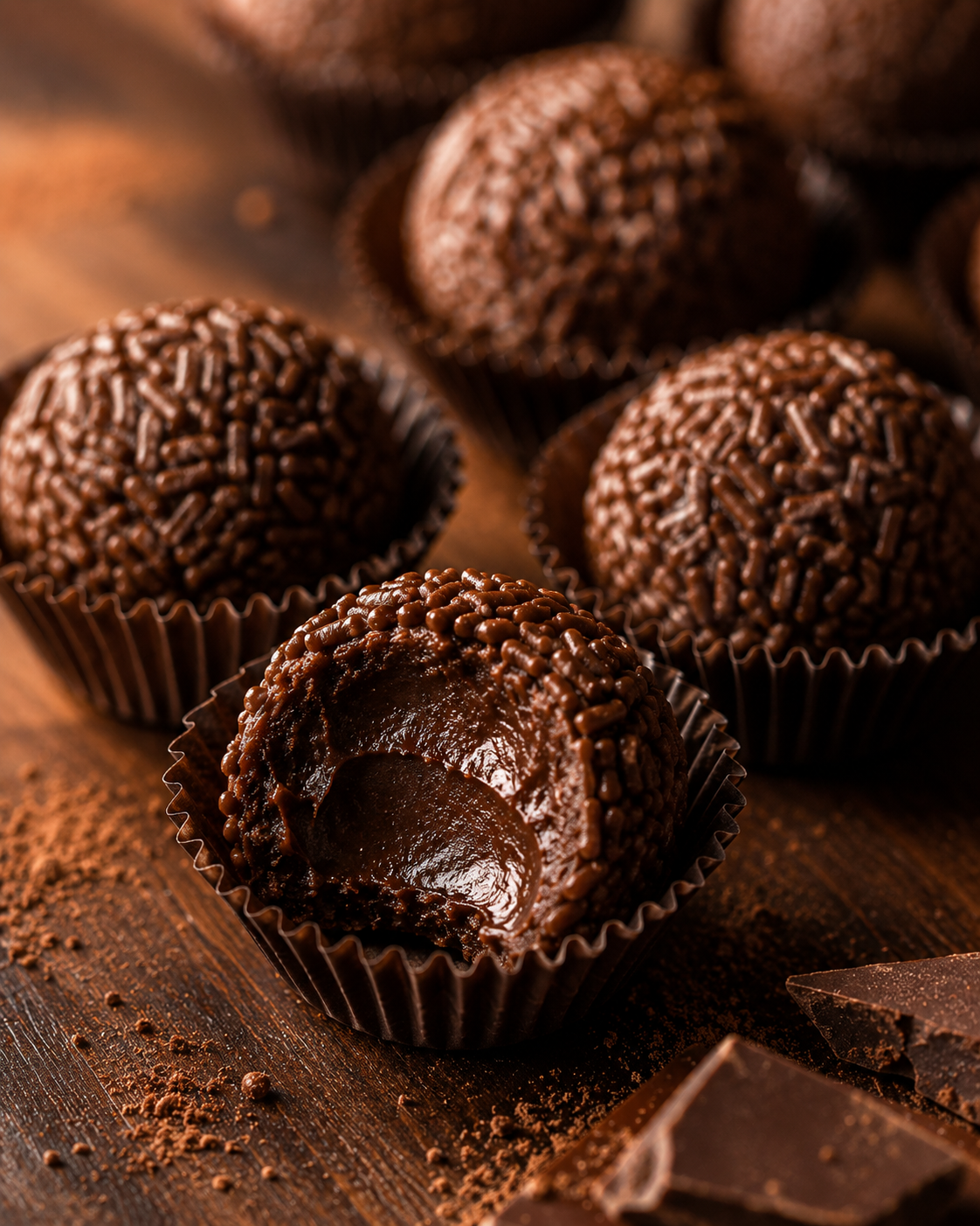 Brigadeiro de chocolate sem açúcar
